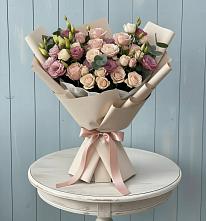 Букет цветов из:  Розы и Лизиантусы #REPLACE_PRED# Мамадыш