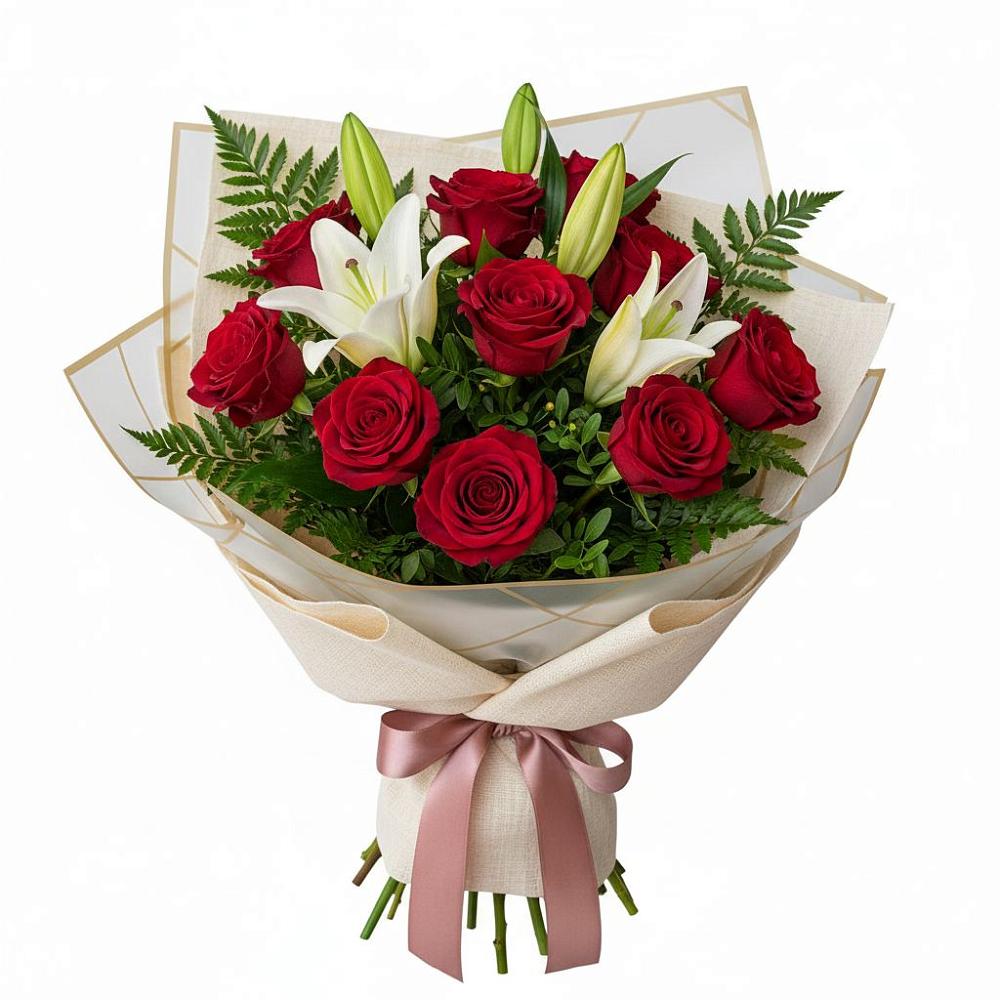 Букет цветов из: Лилии и Розы в Мамадыш