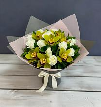 Букет цветов из:  Орхидеи и Розы в Мамадыш