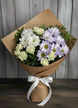 Букет цветов из:  Хризантемы и Розы в Мамадыш