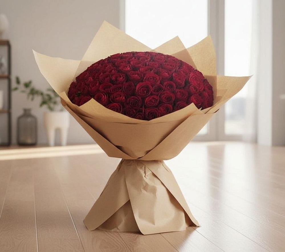 Букет 101 Красная роза в Мамадыш