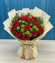 Букет цветов из:  Розы и Хризантемы в Мамадыш