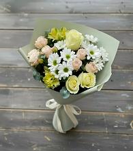 Букет цветов из:  Альстромерии, Розы и Хризантемы в Мамадыш