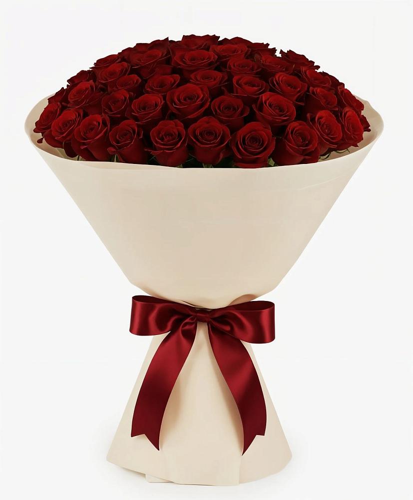 Букет 101 Бордовая роза Блэк Бакарра в Мамадыш